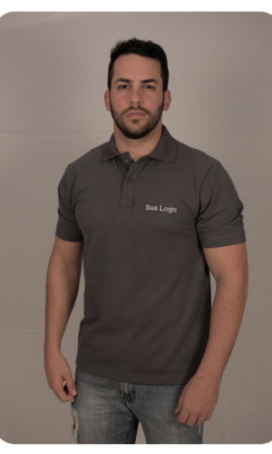 Camisa polo malha piquet ou poliviscose