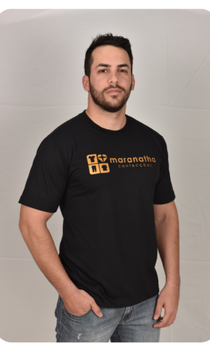 Camisetas em malha de algodão